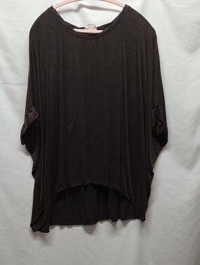 Relaxed Dolman Sleeve Women’s Top Brown Lagenlook Granola Boho
